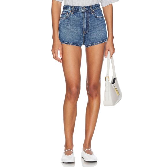 Grlfrnd 'Kyla' Blue Denim High Rise Hot Short Size 30 - Picture 1 of 5